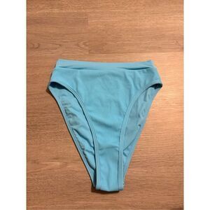 L*Space Blue High Rise Bitsy Cut Bikini Bottoms Sz Small NWOT